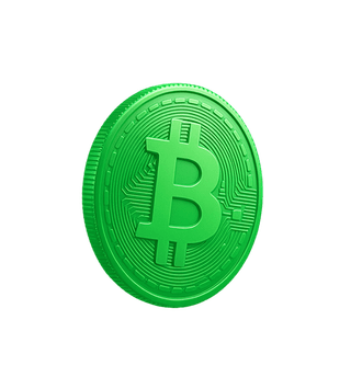 Tarjeta flotante que muestra datos analíticos del mercado de criptomonedas